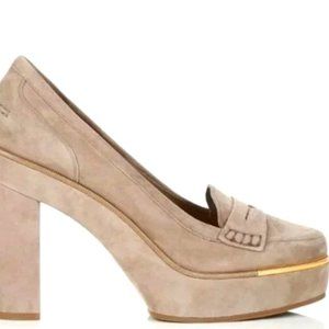 Salvatore Ferragamo Goccia Suede Platform Heels - size 8.5